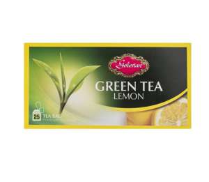 چای سبز کیسه ای با طعم لیمو گلستان 25 عددی